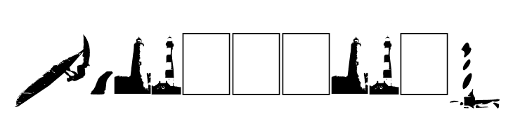 Surf Bat [Windsurfing Dingbats]  Free Fonts Download