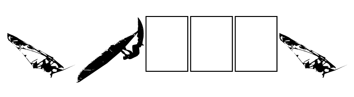 Surf Bat [Windsurfing Dingbats]  Free Fonts Download
