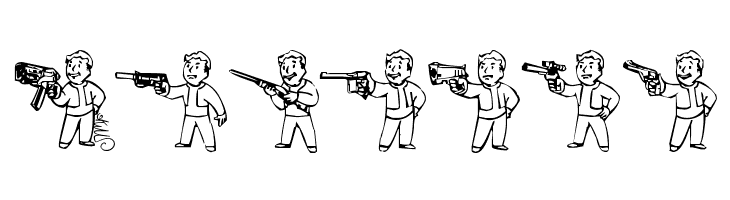 Pip Boy Weapons Dingbats  Free Fonts Download