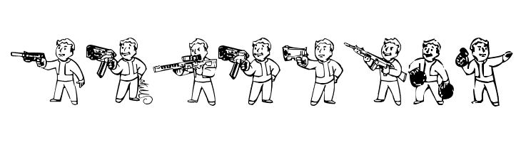 Pip Boy Weapons Dingbats  Free Fonts Download