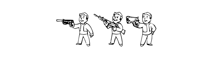 Pip Boy Weapons Dingbats  Free Fonts Download
