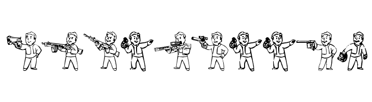 Pip Boy Weapons Dingbats  Free Fonts Download