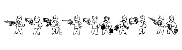 Pip Boy Weapons Dingbats  Free Fonts Download