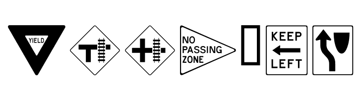 RoadSign  Free Fonts Download