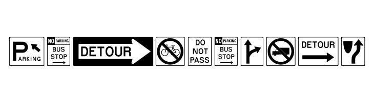 RoadSign  Free Fonts Download