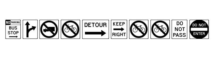 RoadSign  Free Fonts Download