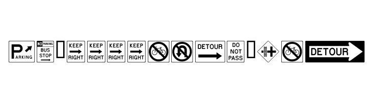 RoadSign  Free Fonts Download