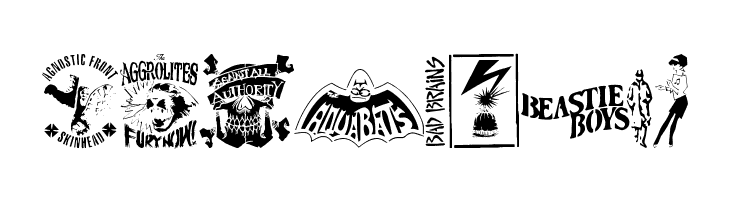 stencilpunks band logos 0001  Free Fonts Download