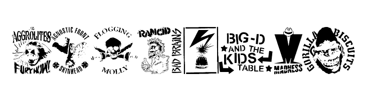 stencilpunks band logos 0001  Free Fonts Download