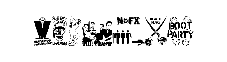 stencilpunks band logos 0001  Free Fonts Download