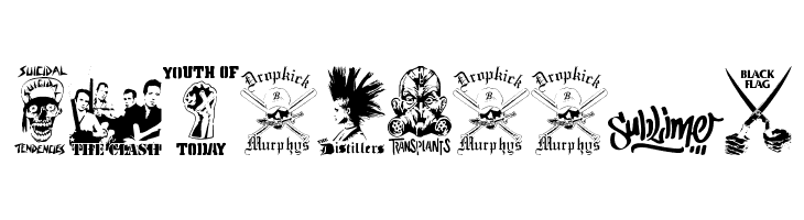 stencilpunks band logos 0001  Free Fonts Download