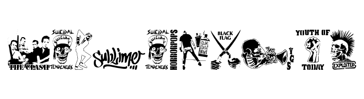 stencilpunks band logos 0001  Free Fonts Download