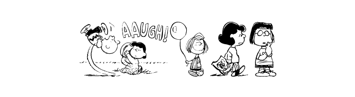 Peanuts Gang Dings  Free Fonts Download