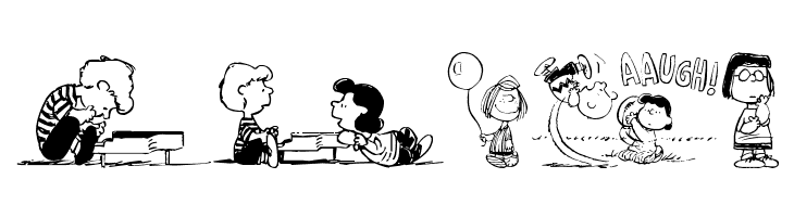 Peanuts Gang Dings  Free Fonts Download