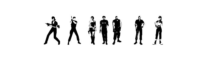 resident evil characters  Free Fonts Download