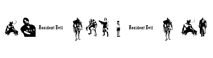 resident evil characters  Free Fonts Download