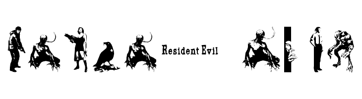 resident evil characters  Free Fonts Download