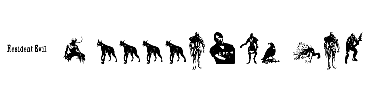 resident evil characters  Free Fonts Download