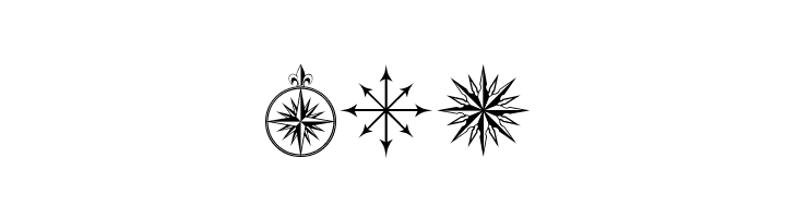 PR Compass Rose Normal  Free Fonts Download