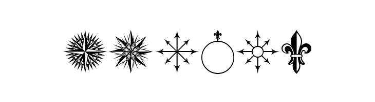 PR Compass Rose Normal  Free Fonts Download