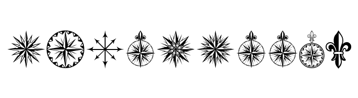 PR Compass Rose Normal  Free Fonts Download