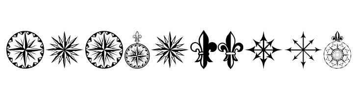 PR Compass Rose Normal  Free Fonts Download