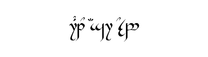 Tengwar Gandalf Medium  Free Fonts Download