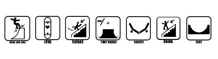 ICONOS SKATE  Free Fonts Download