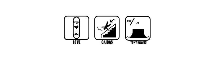 ICONOS SKATE  Free Fonts Download