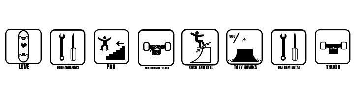 ICONOS SKATE  Free Fonts Download