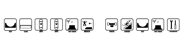 ICONOS SKATE  Free Fonts Download