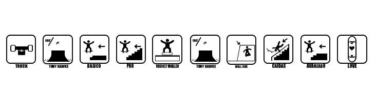 ICONOS SKATE  Free Fonts Download