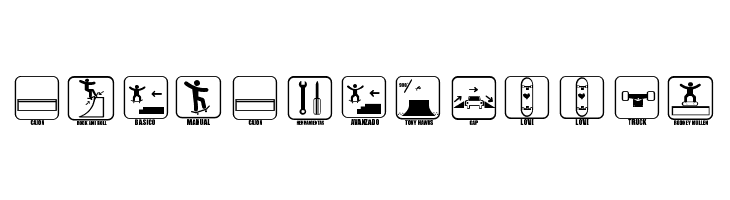 ICONOS SKATE  Free Fonts Download
