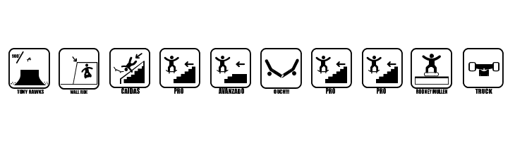 ICONOS SKATE  Free Fonts Download