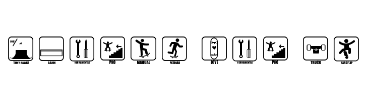 ICONOS SKATE  Free Fonts Download