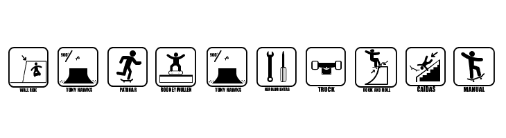 ICONOS SKATE  Free Fonts Download