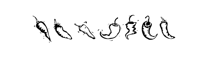 Chili Pepper Dingbats  Free Fonts Download