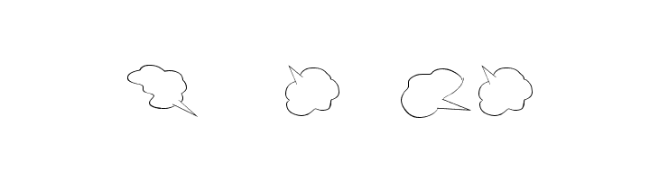 Freaky Comment Balloons LT  Free Fonts Download