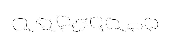 Freaky Comment Balloons LT  Free Fonts Download