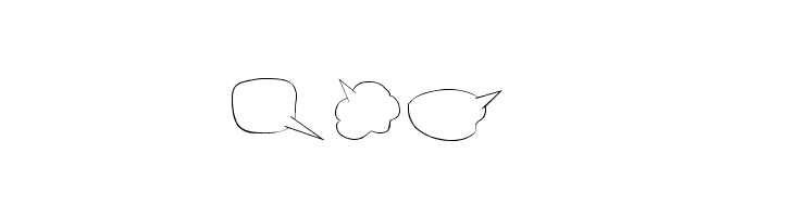 Freaky Comment Balloons LT  Free Fonts Download