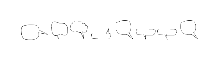 Freaky Comment Balloons LT  Free Fonts Download