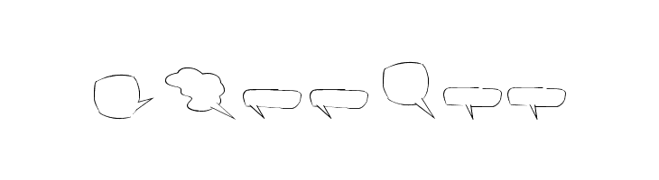 Freaky Comment Balloons LT  Free Fonts Download