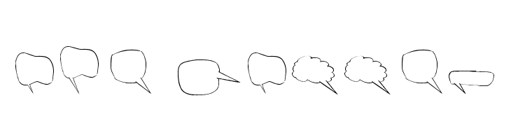 Freaky Comment Balloons LT  Free Fonts Download