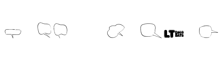 Freaky Comment Balloons LT  Free Fonts Download