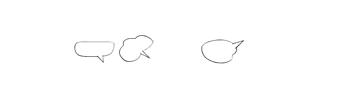 Freaky Comment Balloons LT  Free Fonts Download