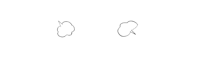 Freaky Comment Balloons LT  Free Fonts Download