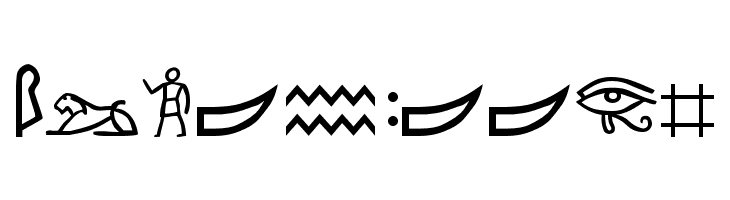 Meroitic - Hieroglyphics  Free Fonts Download