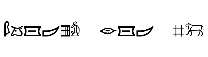 Meroitic - Hieroglyphics  Free Fonts Download
