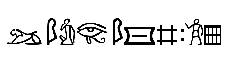 Meroitic - Hieroglyphics  Free Fonts Download