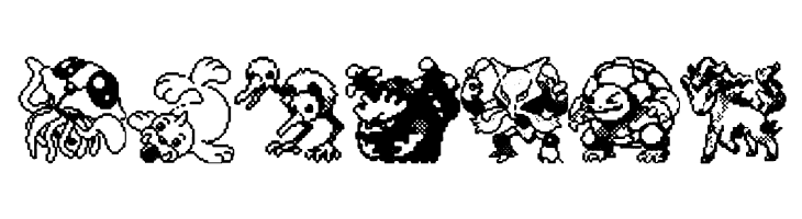 Pokemon pixels 2  Free Fonts Download